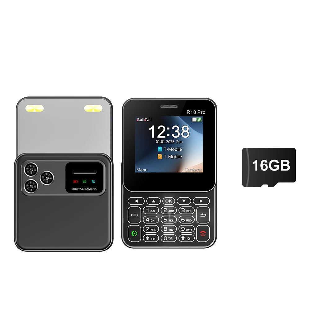 R18 Pro pantalla giratoria Mini teléfono móvil