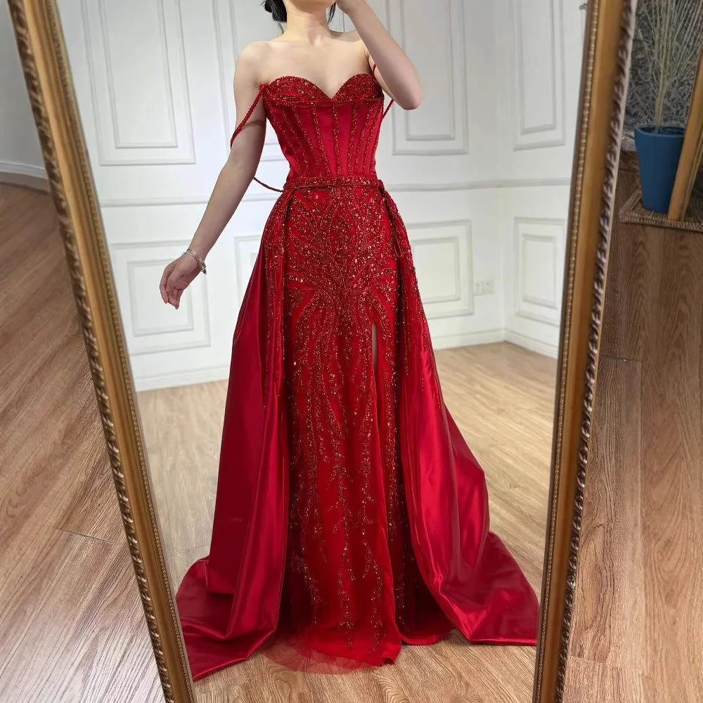 Vestidos de Noche con abertura larga y tirantes finos