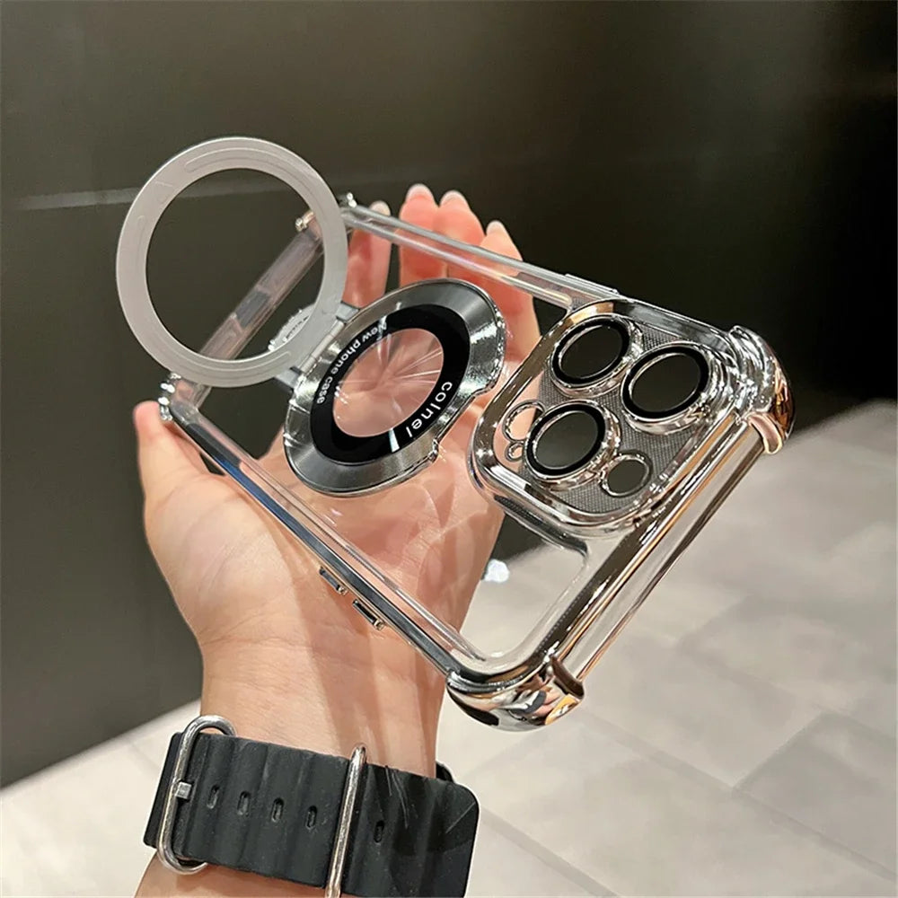 Funda transparente Magsafe para iPhone 15 16 17 14 13 12 11 Pro Max