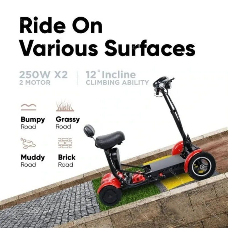 Patinete eléctrico de cuatro ruedas