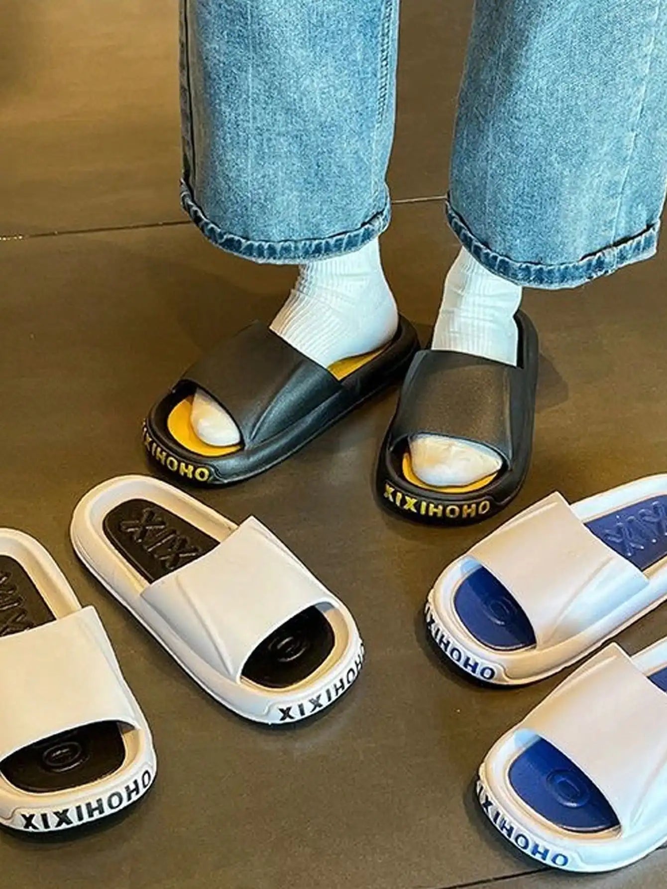 Sandalias Unisex, Suela De Colores