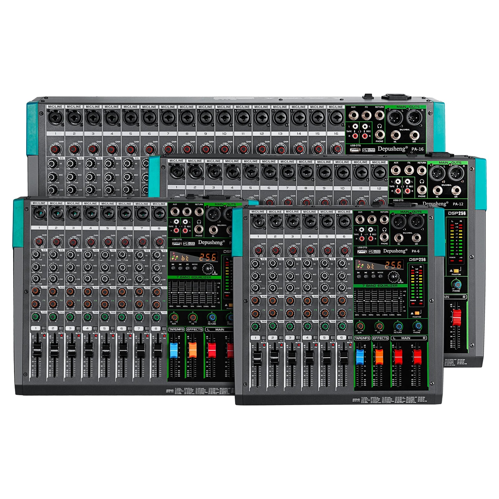 Mezclador de sonido de Audio de 6/8/12/16 canales