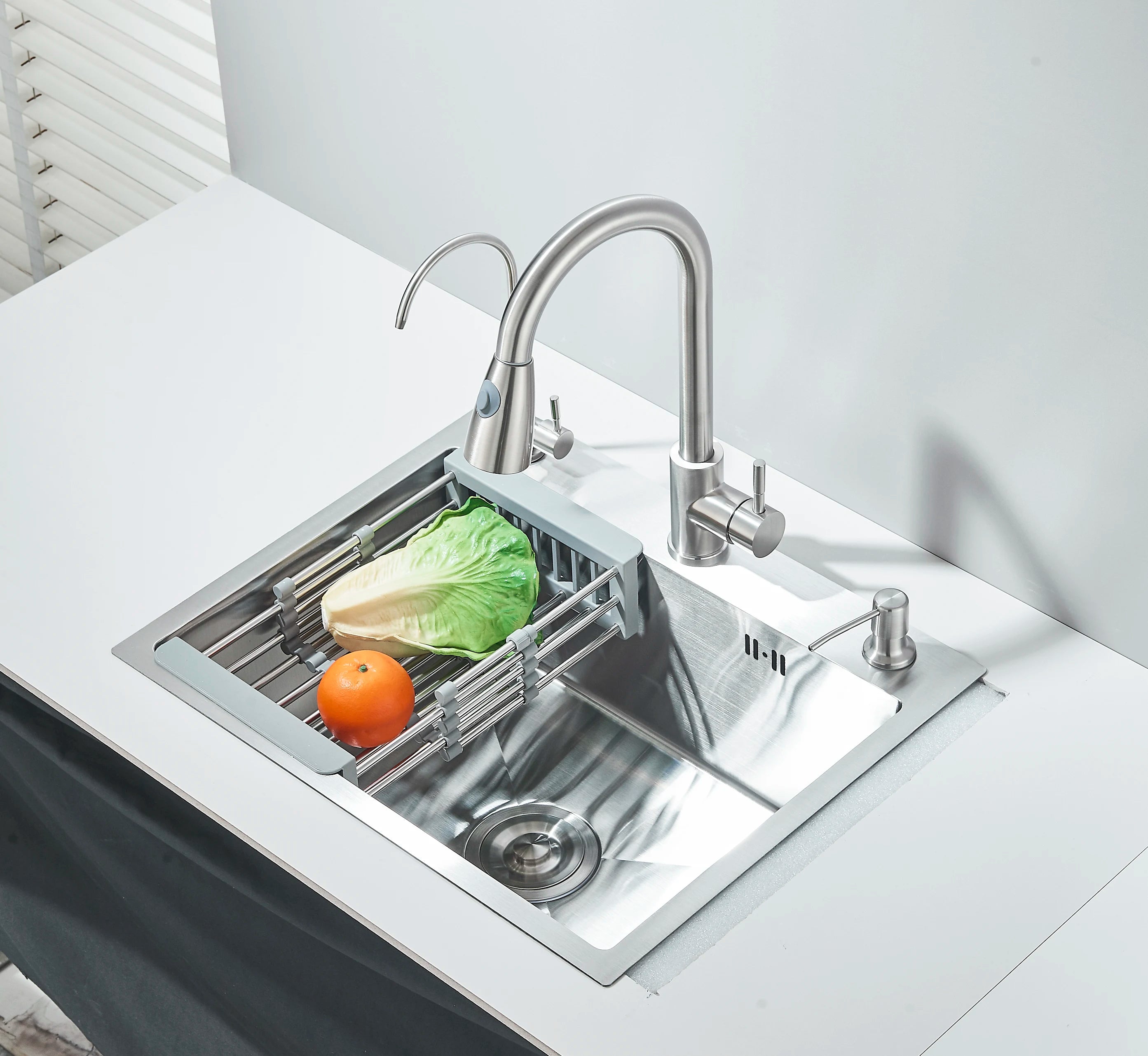 Fregadero de cocina multifunción de acero inoxidable
