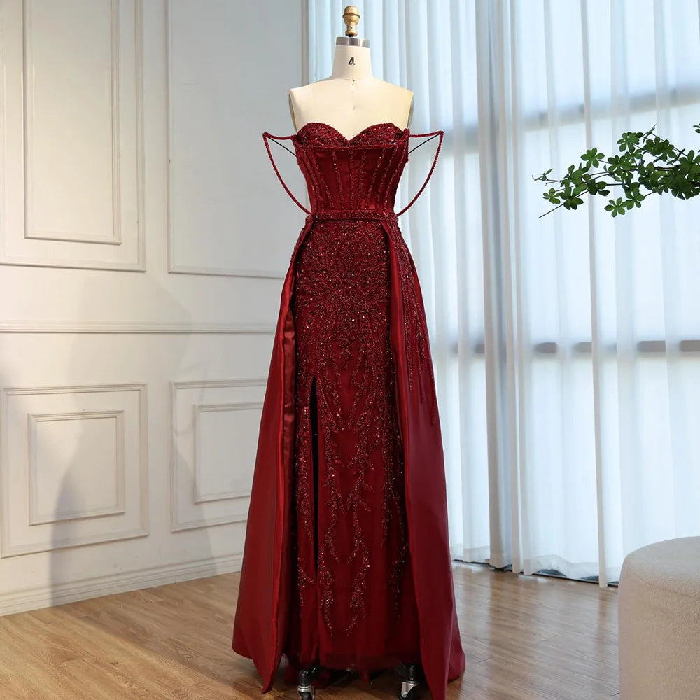 Vestidos de Noche con abertura larga y tirantes finos