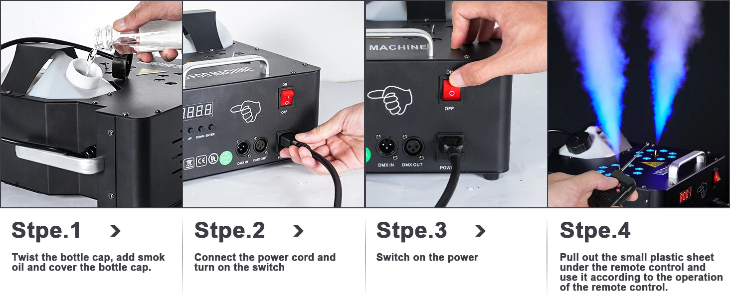 Máquina de niebla de 2000W, máquina de humo