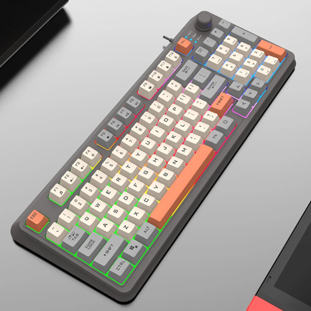 Teclado mecánico de 94 teclas con ratón, teco para PC,