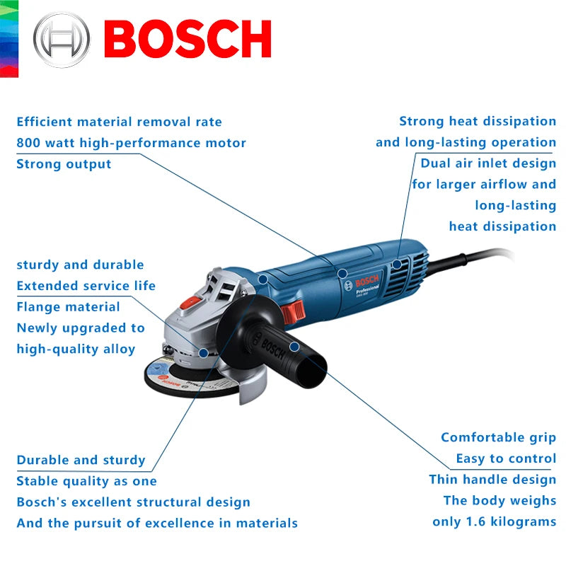 Original BOSCH GWS 800 amoladora angular