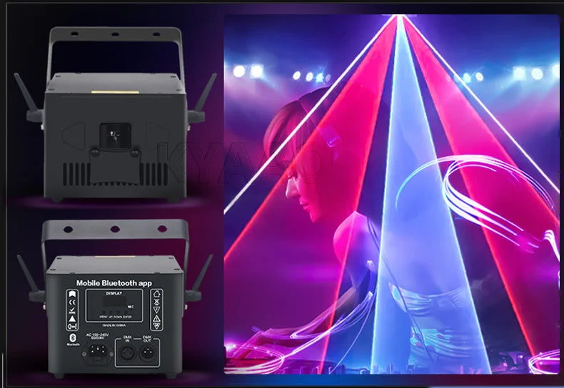 Proyector de iluminación de escenario de discoteca láser de 5W con Control