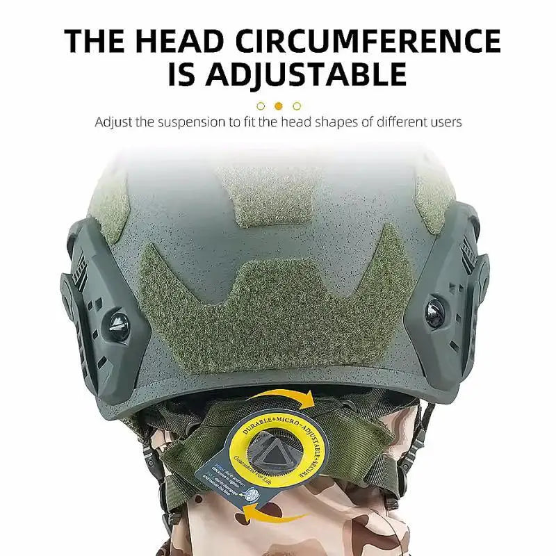 Casco táctico rápido, casco balístico de Velcro FRP
