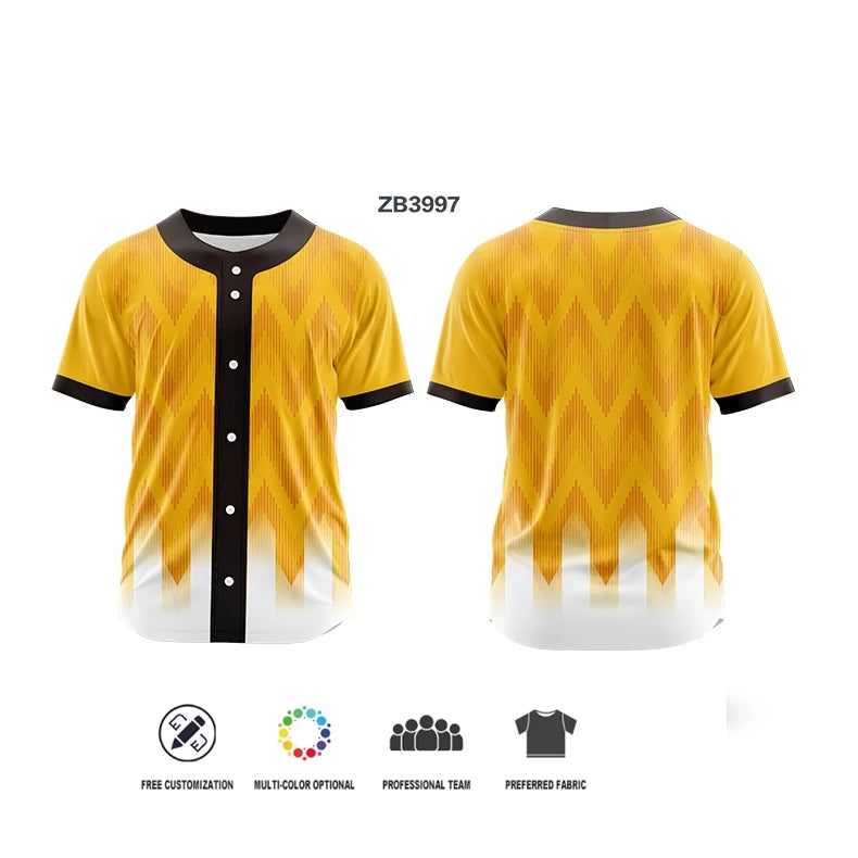 Camisetas de béisbol con botones personalizados