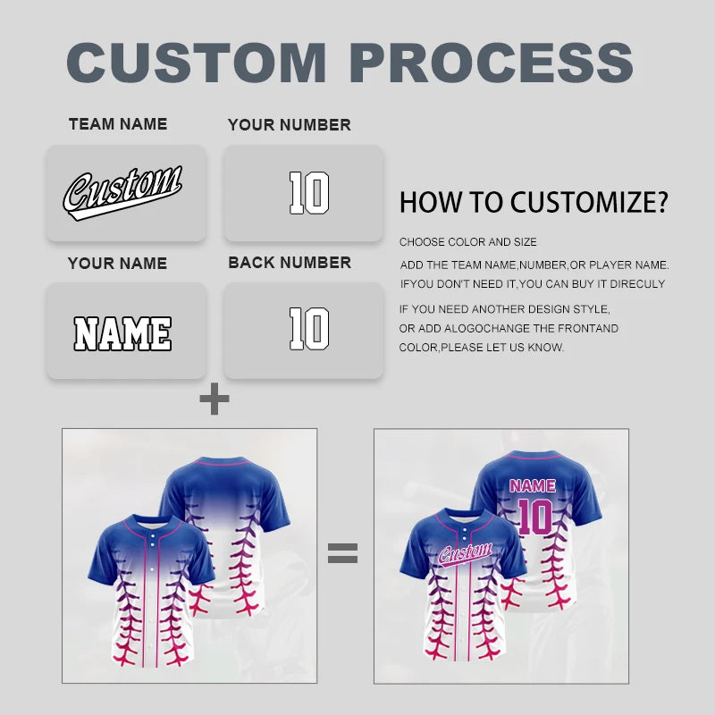 Camiseta de béisbol personalizada para hombre