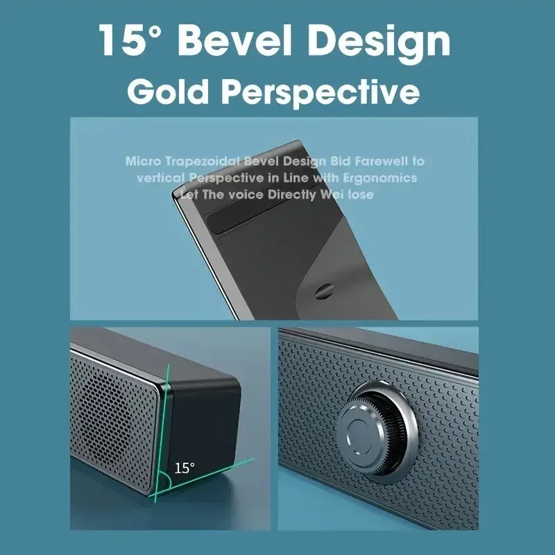 Barra de sonido para PC, Altavoz Bluetooth inalámbrico