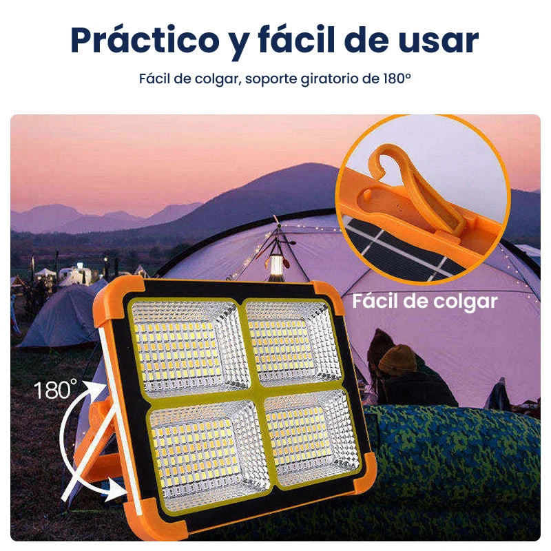 Luz de Tienda de Campaña Solar Portátil: Recargable