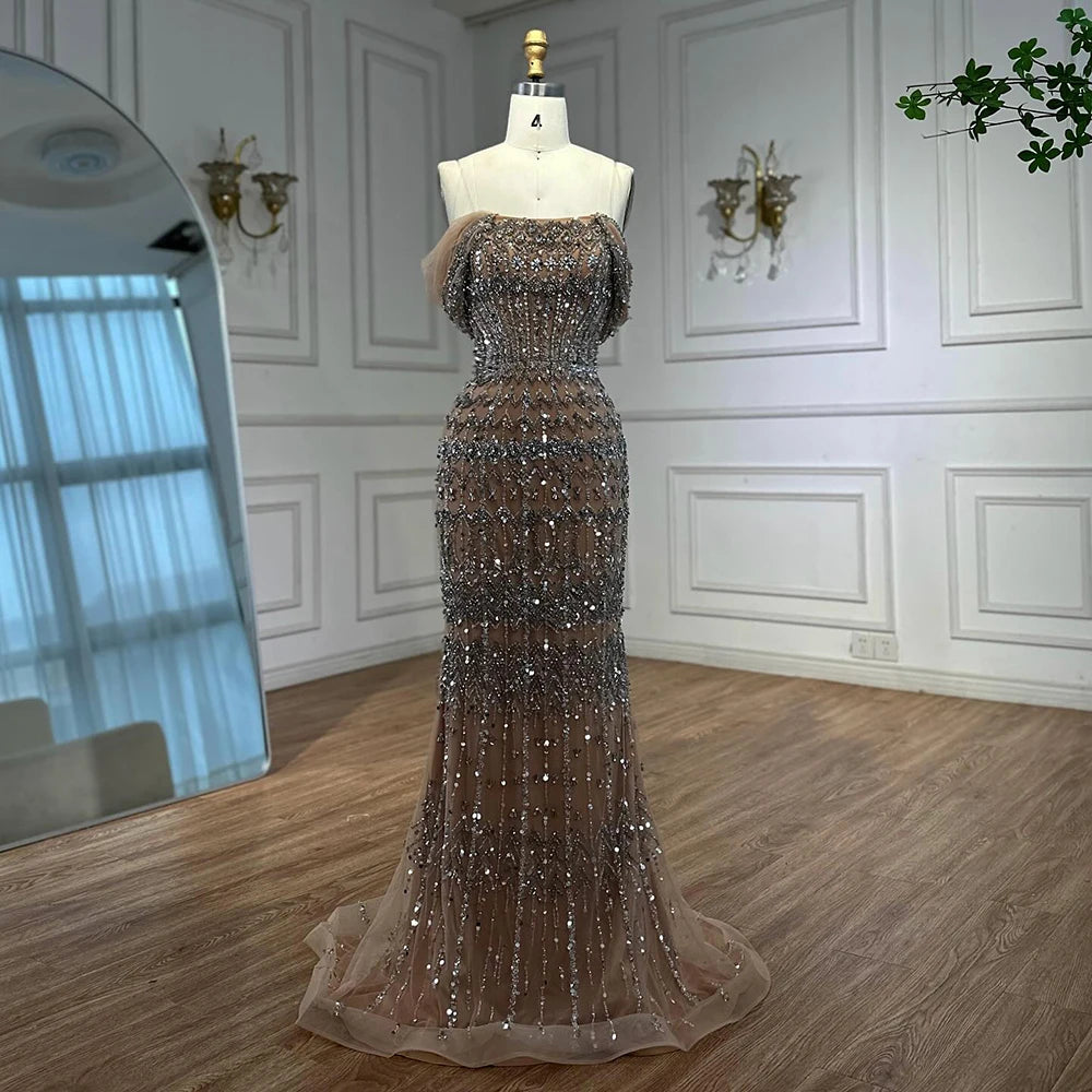 Vestido árabe blanco sirena