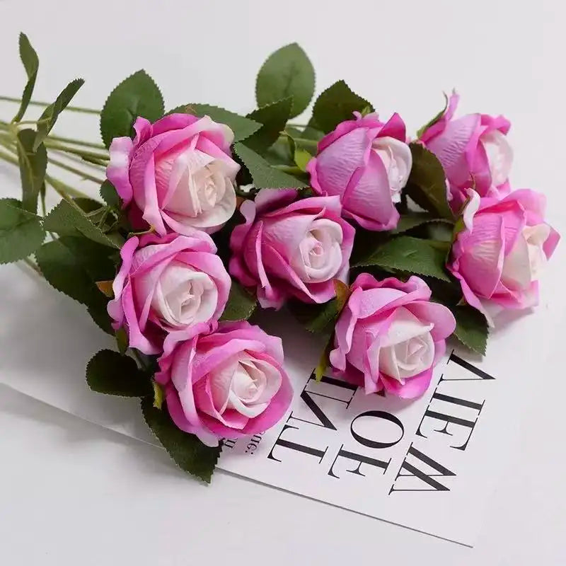 1 ~ 20 piezas decoración de rosas artificiales
