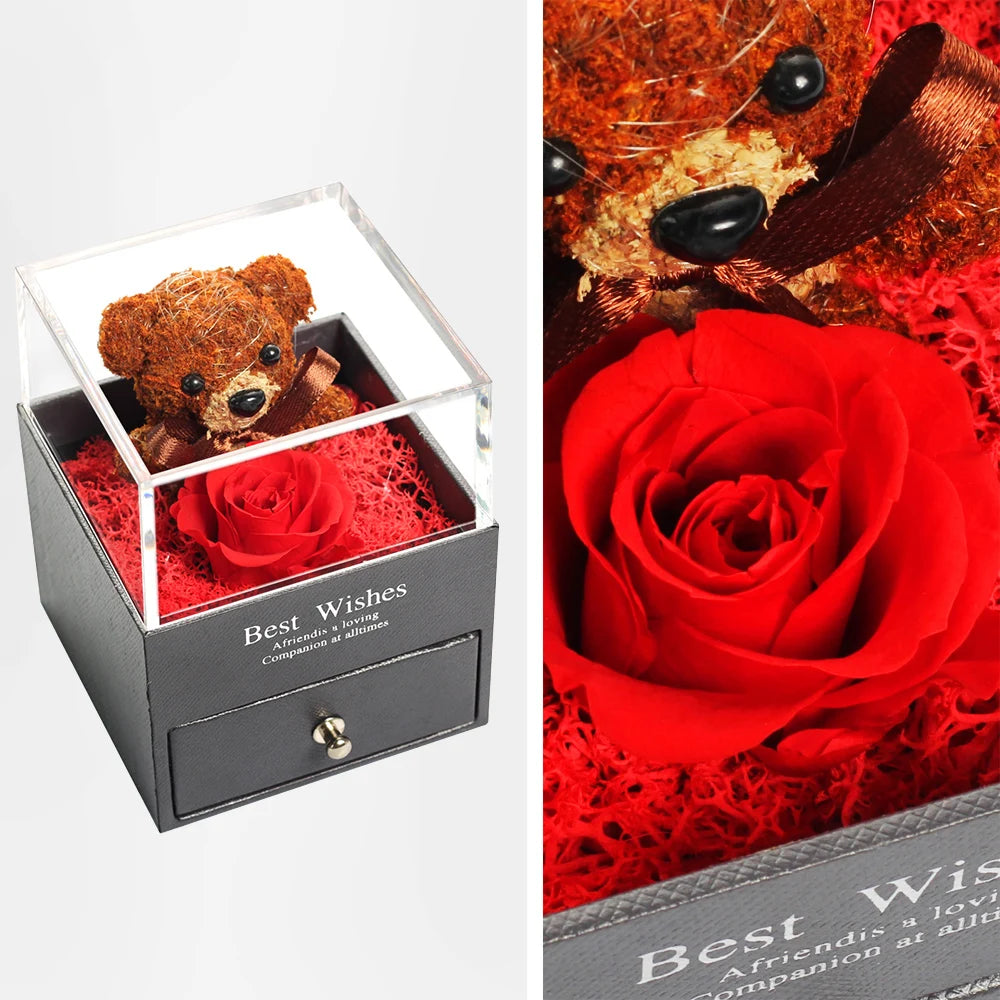 Flor de oso de musgo Real de peluche