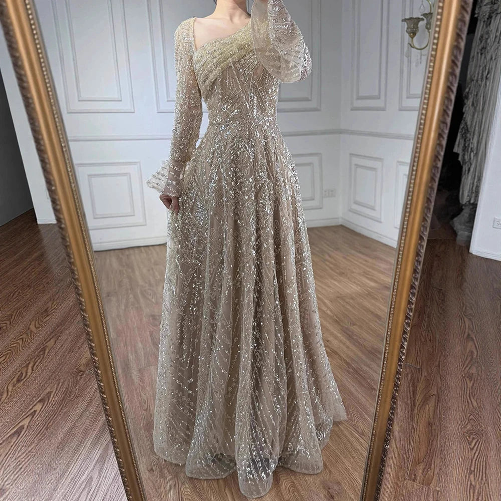 Vestido Dubai turquesa con cuentas