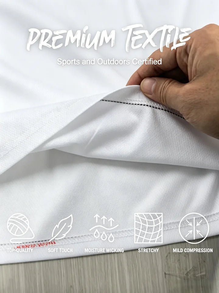 Camiseta a Rayas Rojas y Blancas Inspirada en Polonia para Hombre