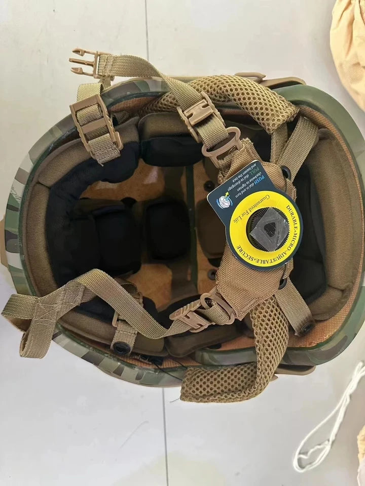Casco balístico militar de camuflaje