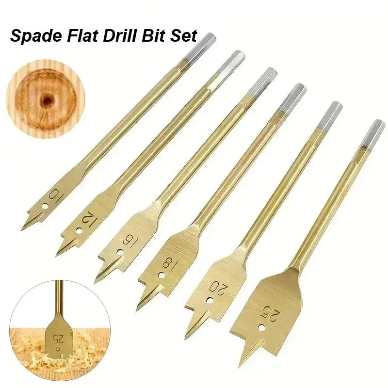 Juego de brocas de pala plana