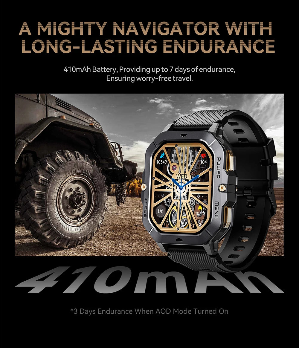 reloj inteligente para hombre, resistente al agua,