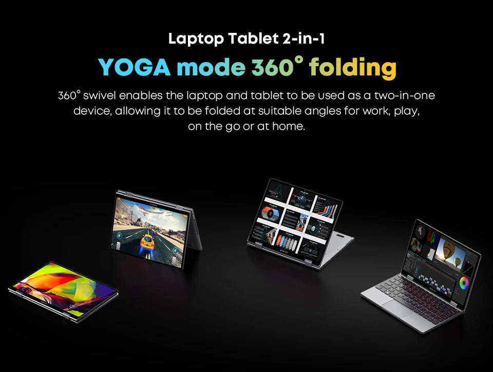 MiniBook X Laptop Tablet PC 2 en 1 12GB LPDDR5 512G