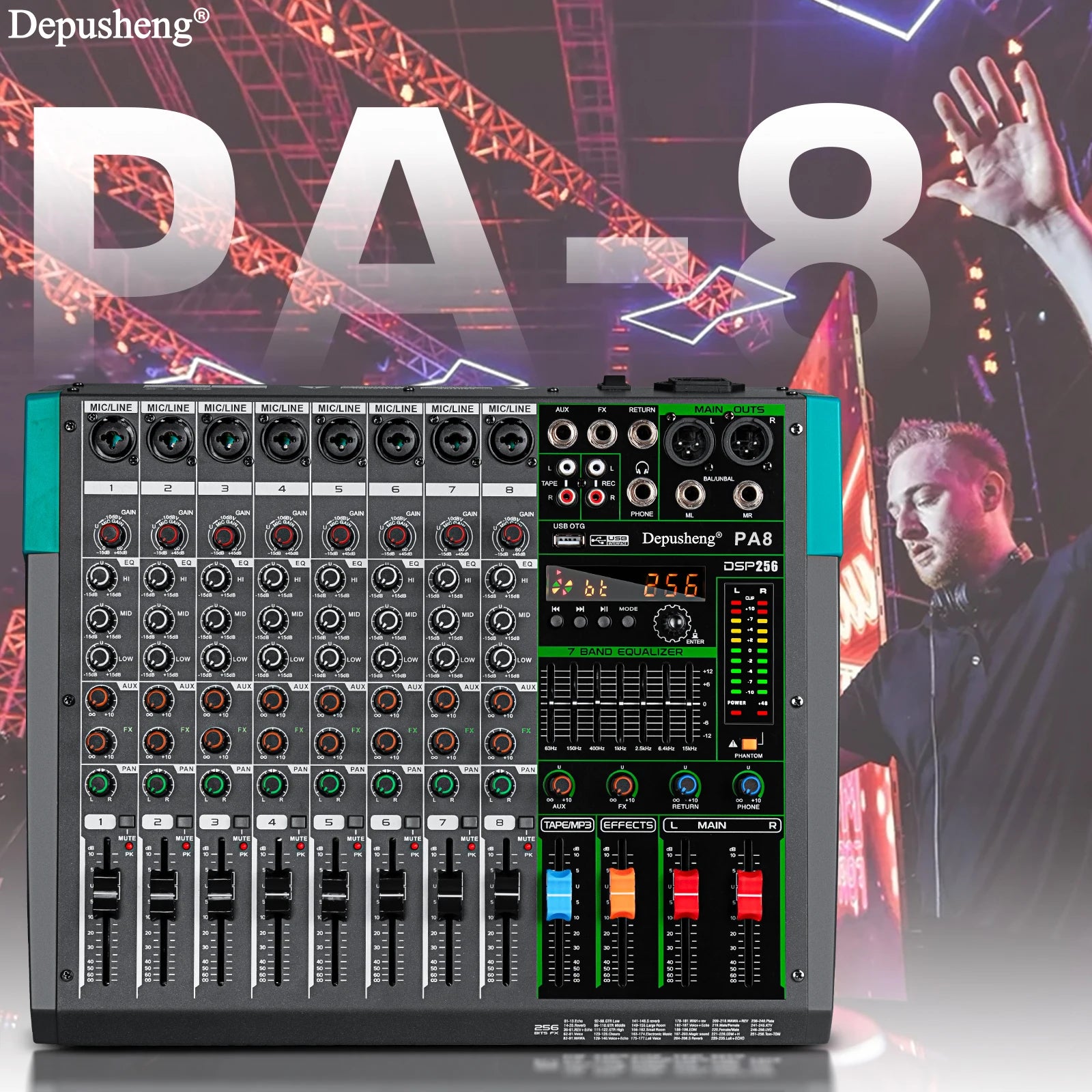 Mezclador de sonido de Audio de 6/8/12/16 canales