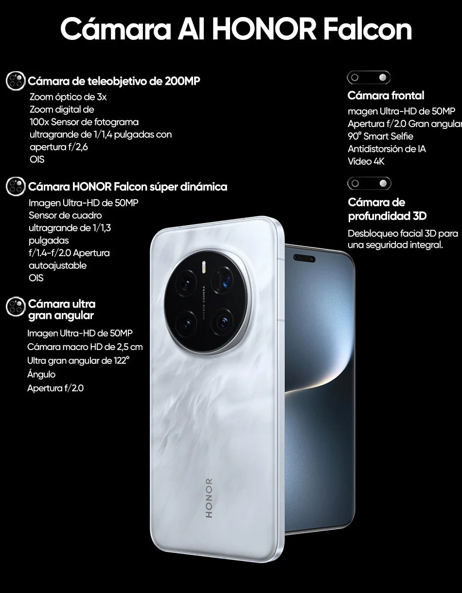 Smartphone HONOR Magic7 Pro 5G con IA, Snapdragon