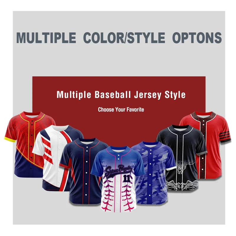 Camiseta de béisbol personalizada para hombre