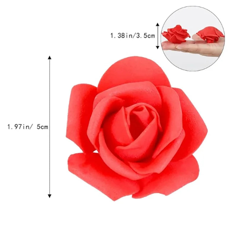 Rosa de espuma, flores artificiales