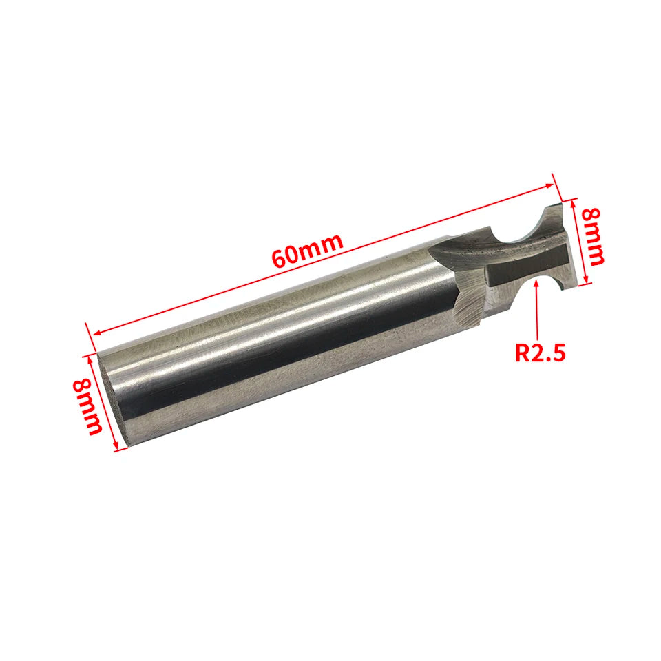 Fresa de acero de tungsteno de arco interno semicircular