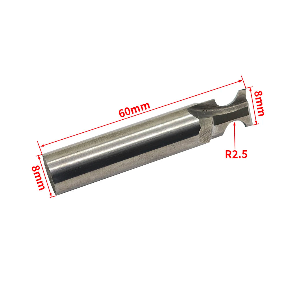 Fresa de acero de tungsteno de arco interno semicircular