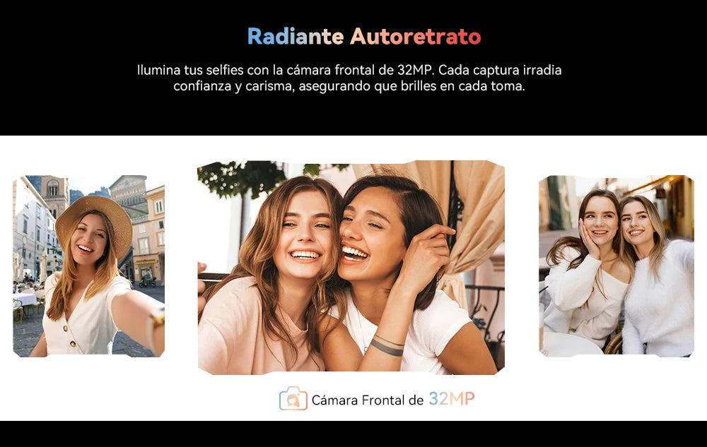Teléfono inteligente Android 14, Pantalla curva 120 Hz, 32 GB de RAM (16 GB + 16 GB extendido), 256 G
