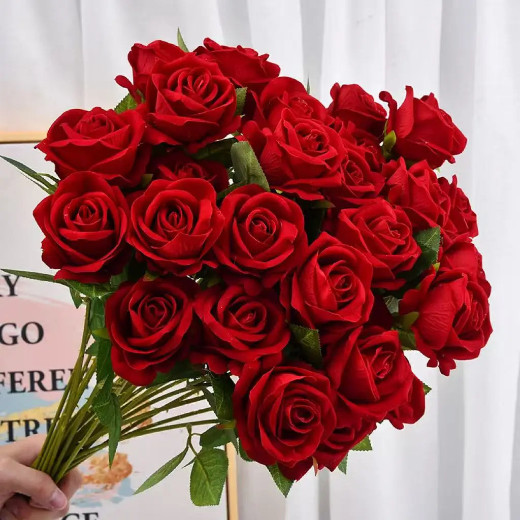 1 ~ 20 piezas decoración de rosas artificiales