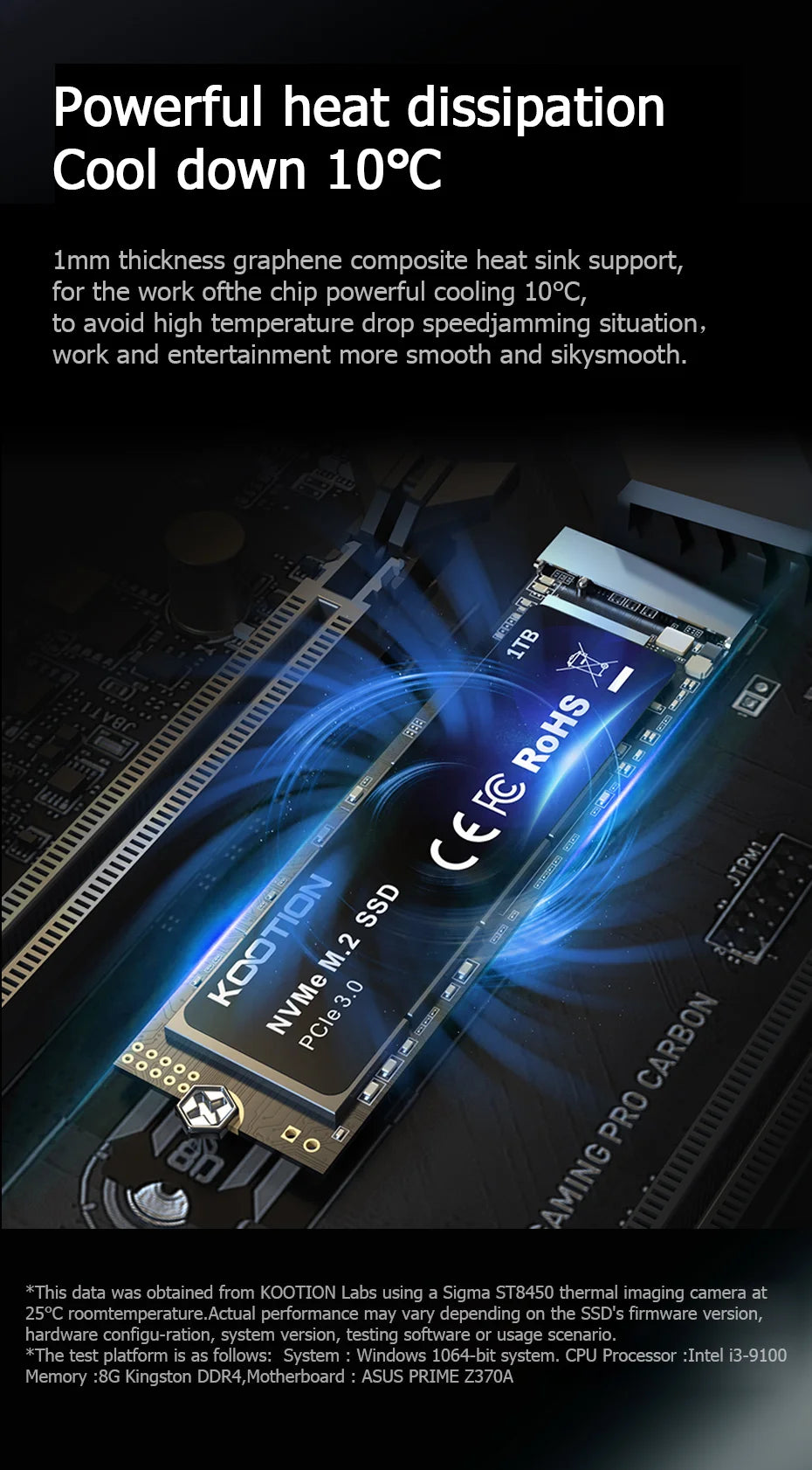 2TB 1TB 512GB 256GB SSD M2 2280 PCIe 3,0 disco de estado sólido interno