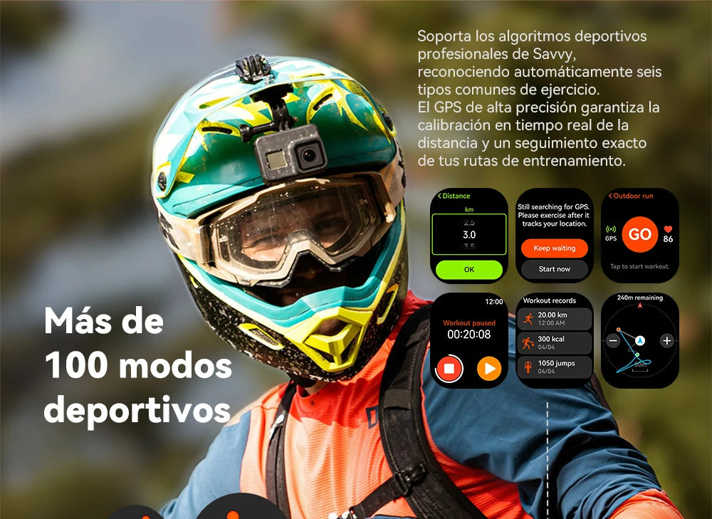 Reloj inteligente para hombres para damas de 1,96“