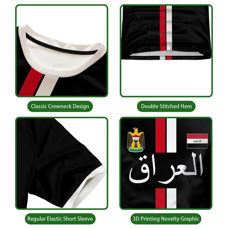 Camisetas Deportivas con Estampado Estilo Irak para Hombre y Mujer