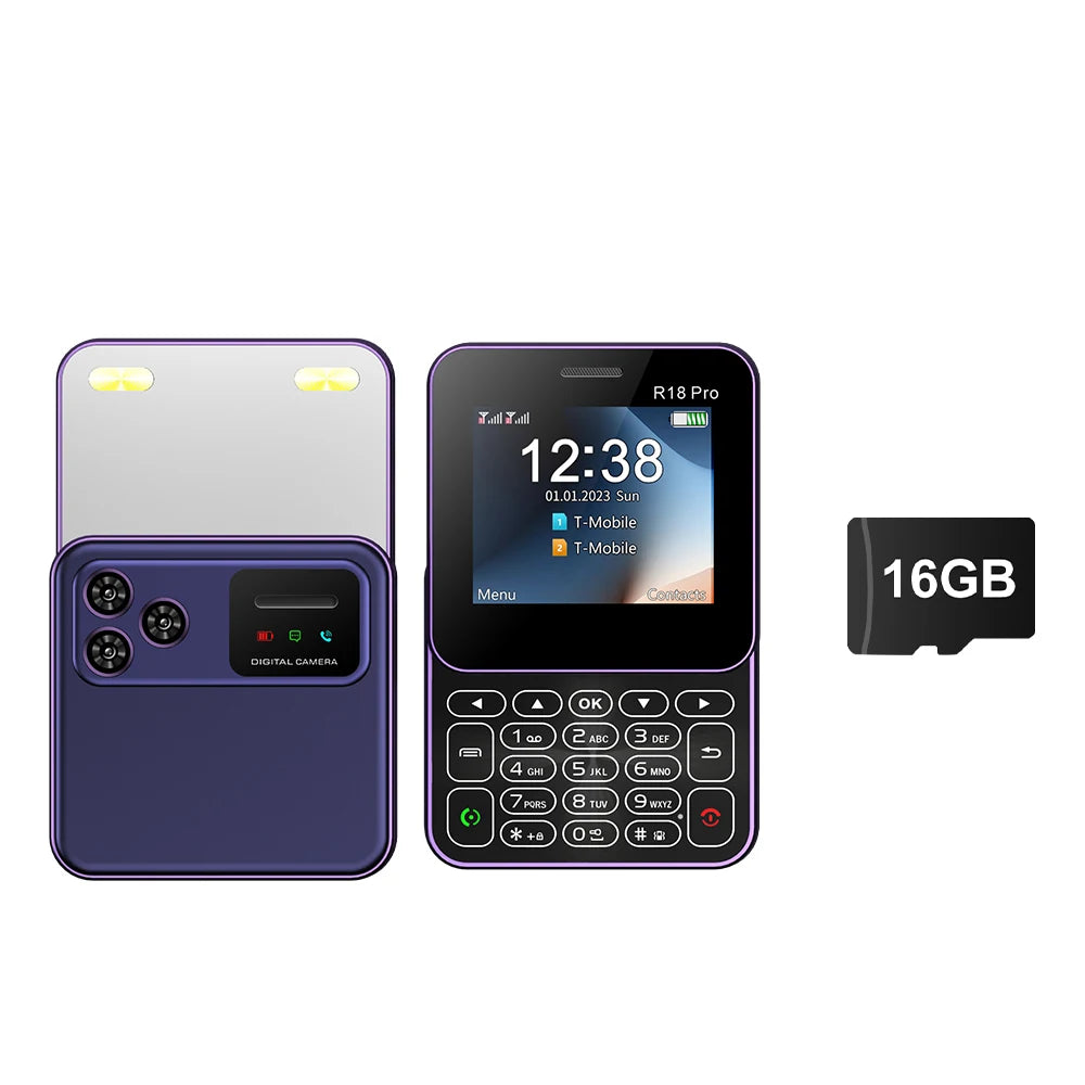 R18 Pro pantalla giratoria Mini teléfono móvil