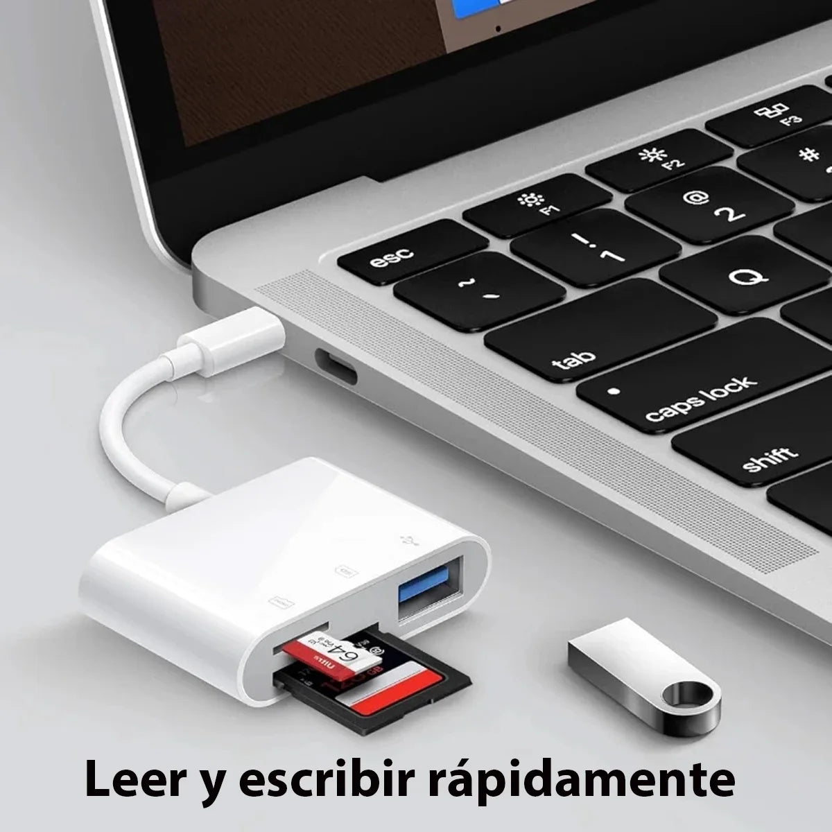 Multicontacto Adaptador 3 en 1 tipo C,