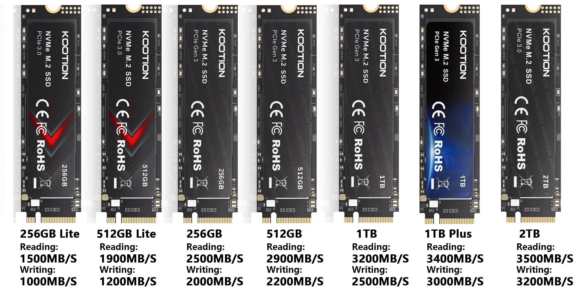 2TB 1TB 512GB 256GB SSD M2 2280 PCIe 3,0 disco de estado sólido interno