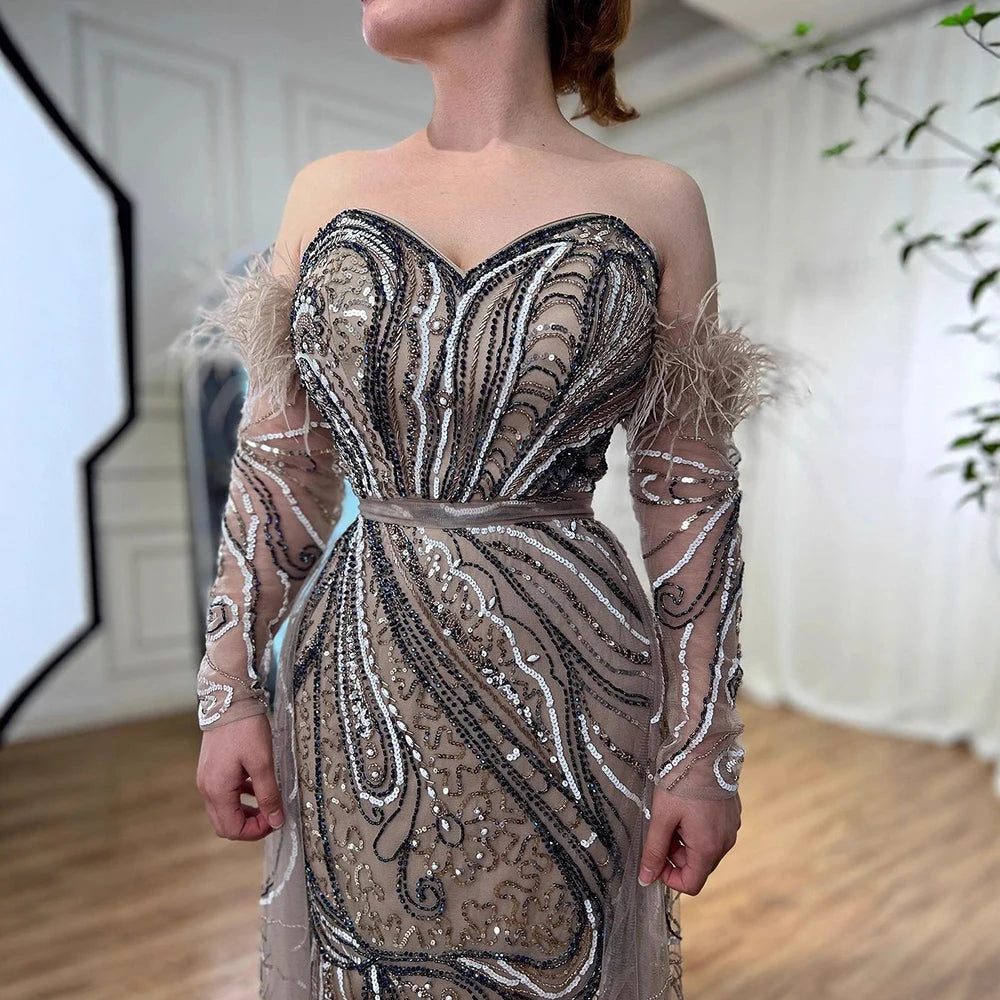 Vestido árabe de lujo sirena