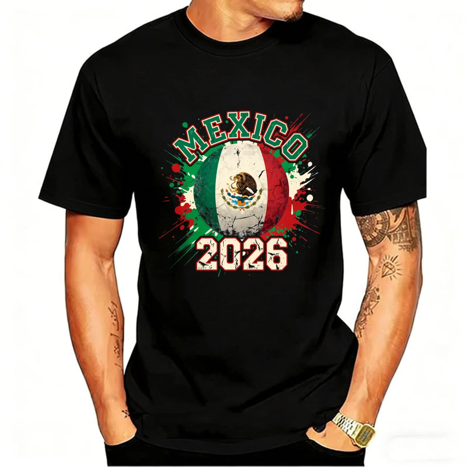 Camiseta con Bandera de México 2026