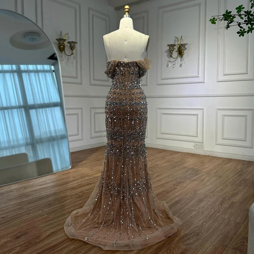 Vestido árabe blanco sirena