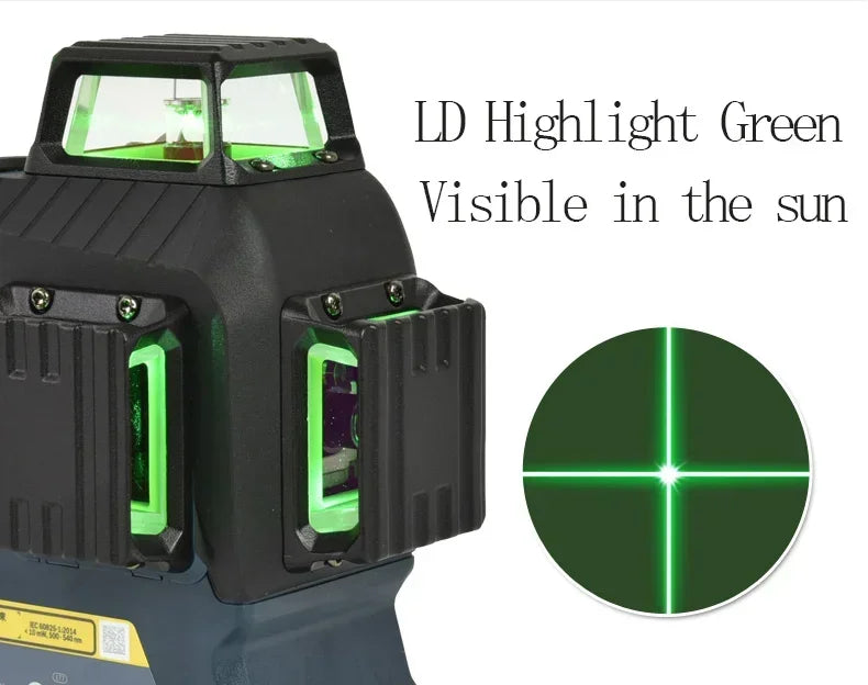 BOSCH 12 Líneas Nivel Láser Verde Nivel 3D Autonivelante 360 °