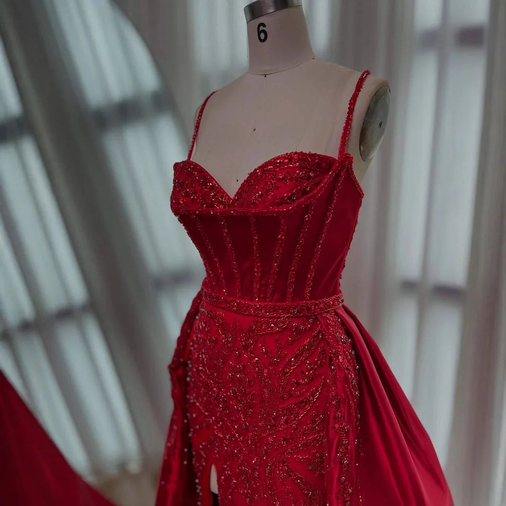 Vestidos de Noche con abertura larga y tirantes finos