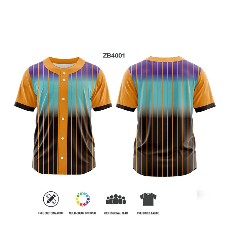 Camisetas de béisbol con botones personalizados