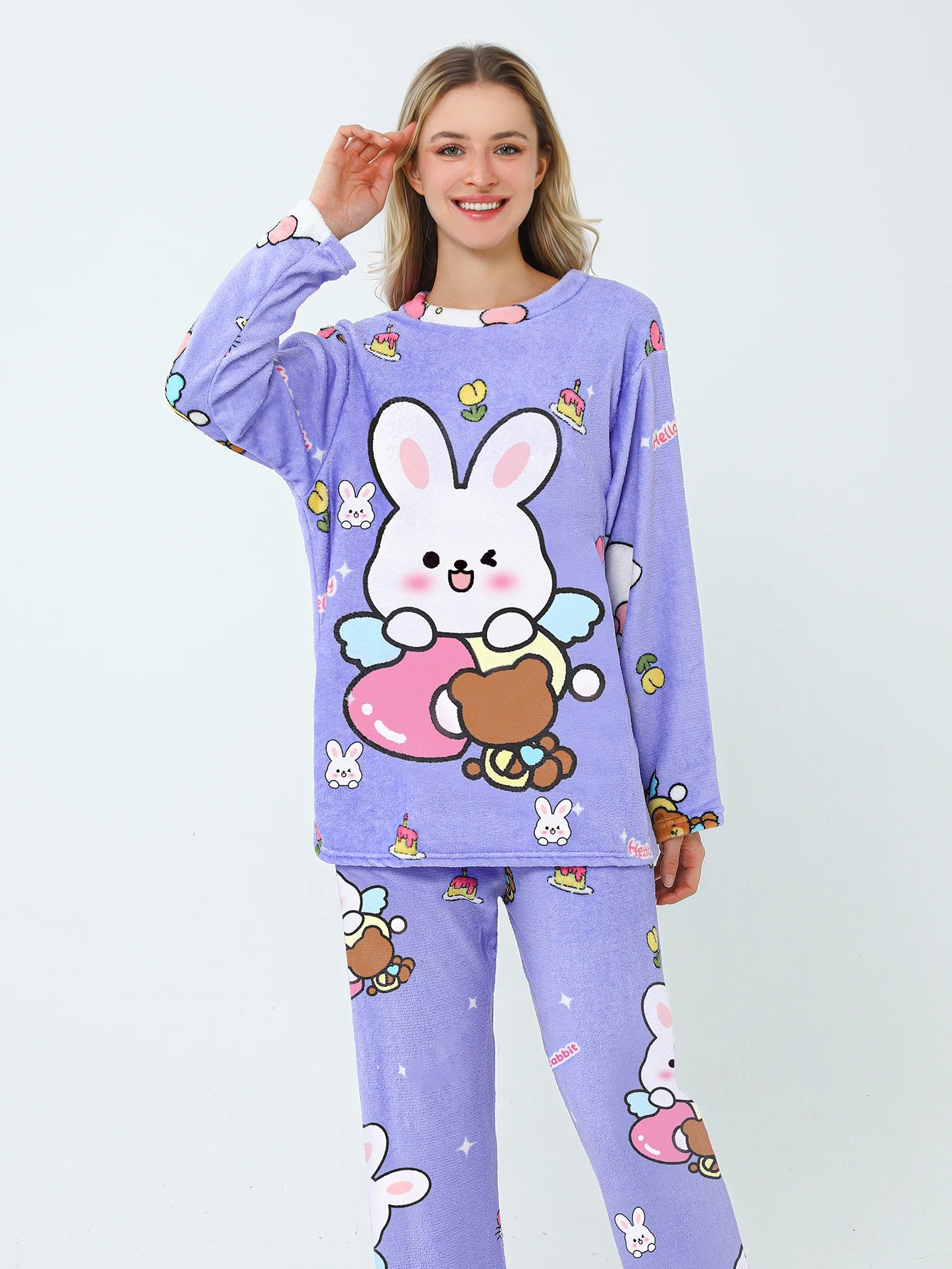 Conjunto de Pijama de Felpa