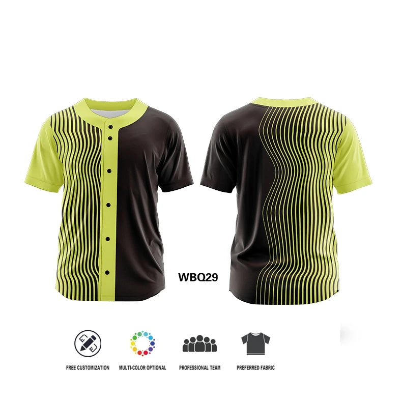 Camiseta de béisbol personalizada con estampado del equipo
