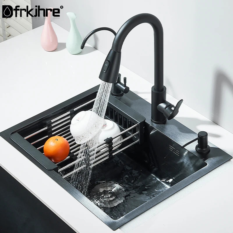 Fregadero de cocina multifunción de acero inoxidable