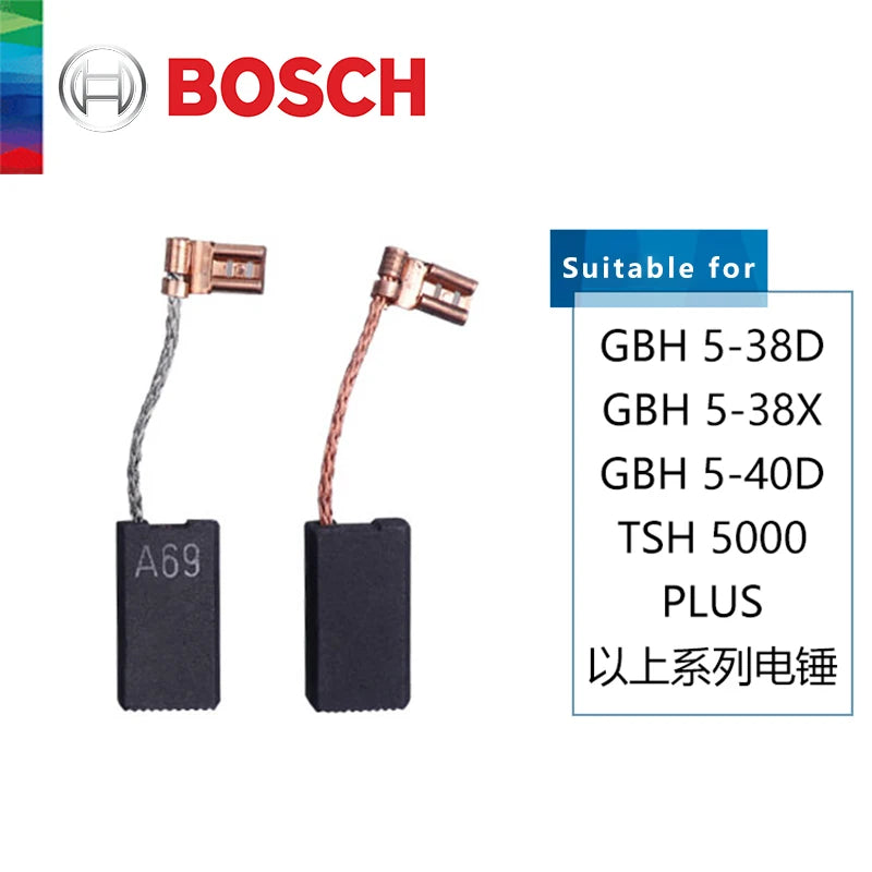carbón para BOSCH GSH388, GSH388X, GBH5-40D, 11247, GBH5-38D, GBH500, 11240, 11387, 11388, GBH5400, GBH5-38X, GSH500, GSH5